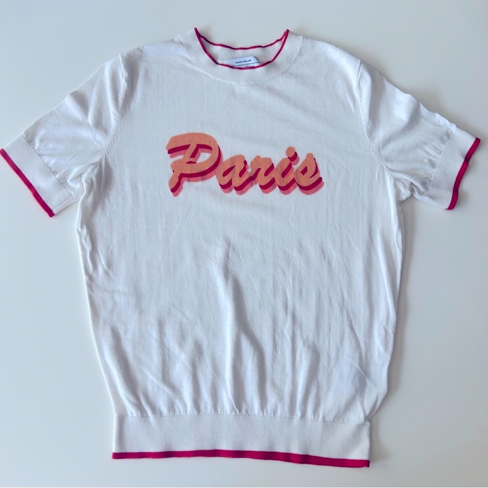 & Other Stories Paris Cotton/Silk Graphic Tee